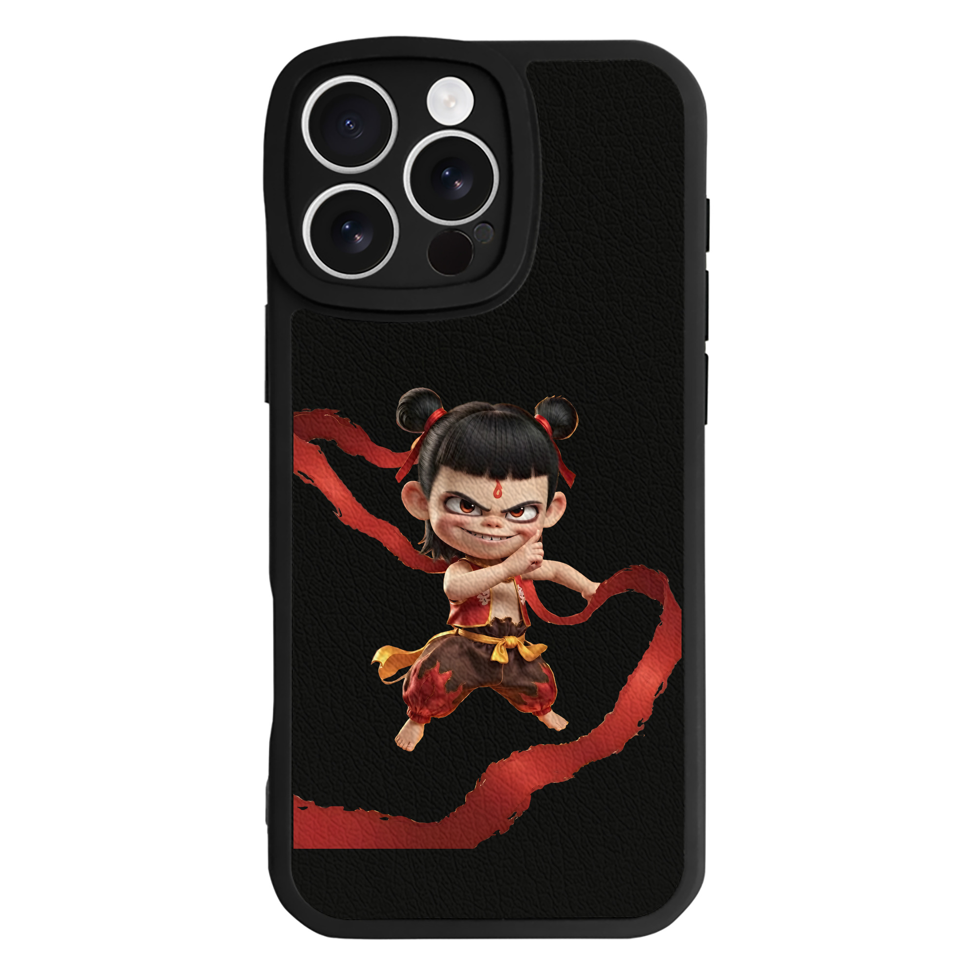（画像用） Ne Zha 2 ナタ 魔童の大暴れ 【iPhone 16シリーズ対応】シリコンスマホケース（レザー調） 材質：シリコン